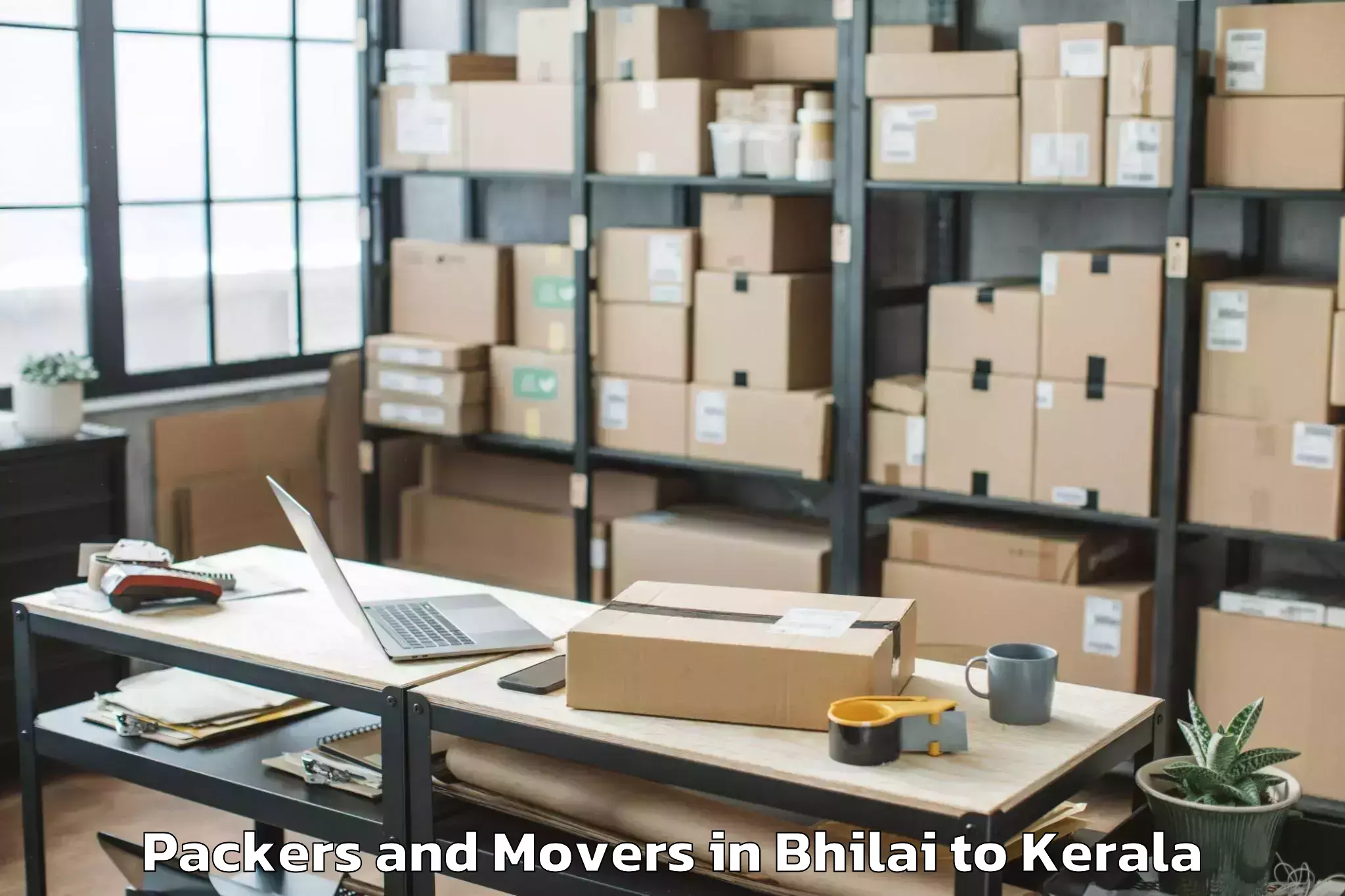 Reliable Bhilai to Pariyapuram Packers And Movers